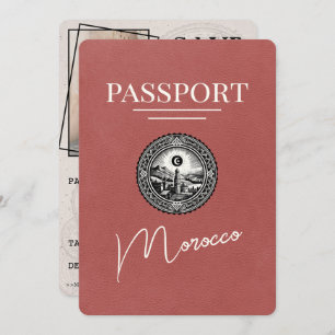 Light Burgundy Morocco Passport Save The Date