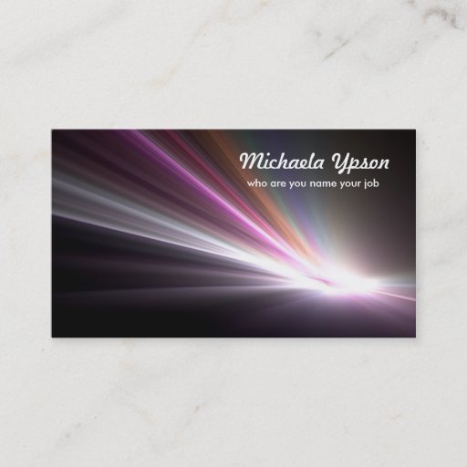 Customizable light business card