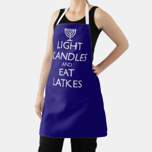 LIGHT CANDLES AND EAT LATKES APRON