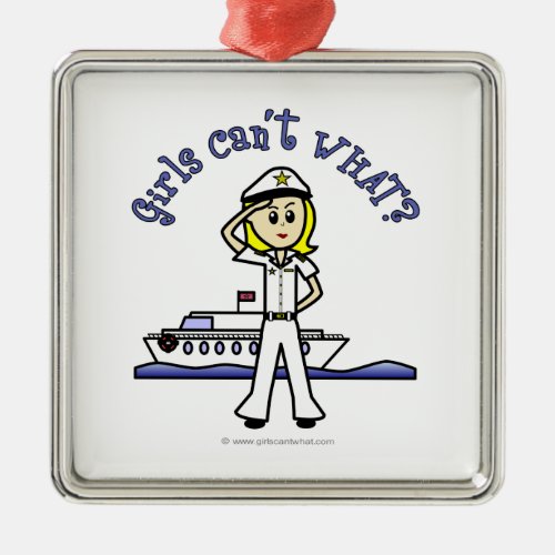 Light Captain Girl Metal Ornament