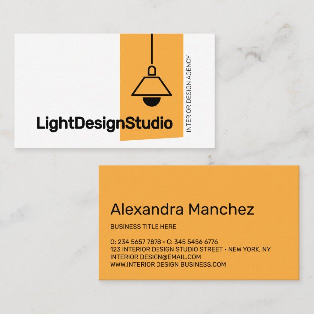 Light Chandler Interior Design Architect Furniture Business Card