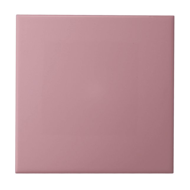 Light Cherry Blossom Pink | #C68C95 Ceramic Tile (Front)