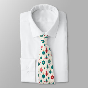 Light Christmas Ornaments Neck Tie