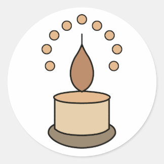 light classic round sticker