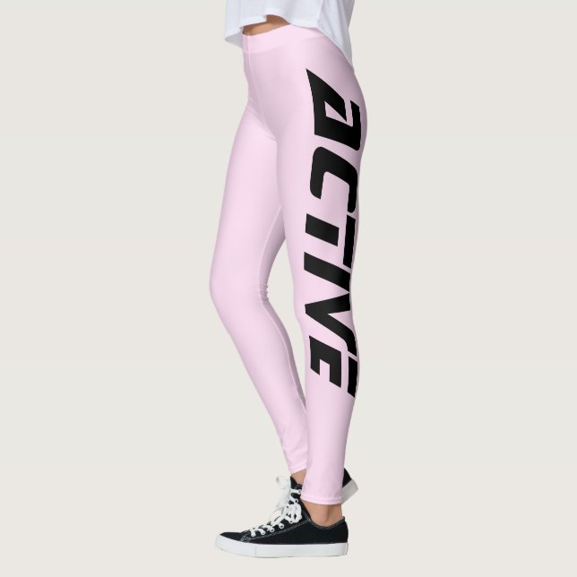 Light Clean Lavender Color Active Sport Leggings (Left)