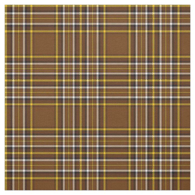 Light Coco plaid, with gold/white/black stripe Fabric (Swatch)