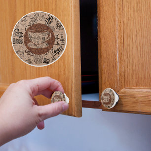 Light Coffee Ceramic Knob