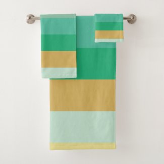 Light Color Stripes Bath Towel Set