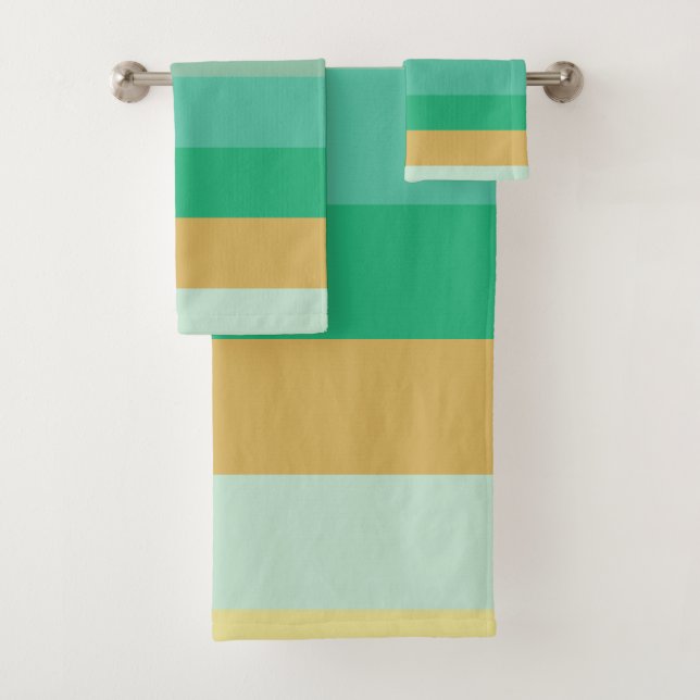 Light Color Stripes Bath Towel Set (Insitu)