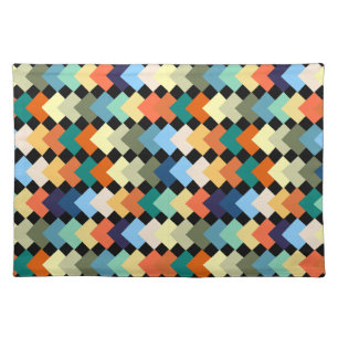 Light Colored Diamonds Cloth Placemat