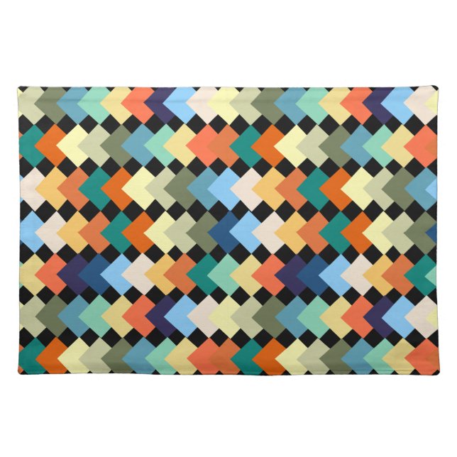 Light Colored Diamonds Cloth Placemat (Front)
