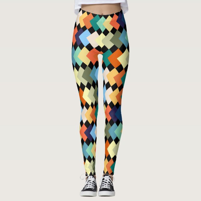 Light Colored Diamonds  Leggings (Front)