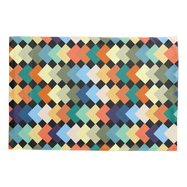 Light Colored Diamonds Pillow Case (Back)