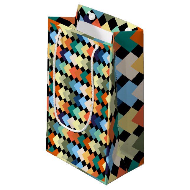 Light Colored Diamonds  Small Gift Bag (Front Angled)