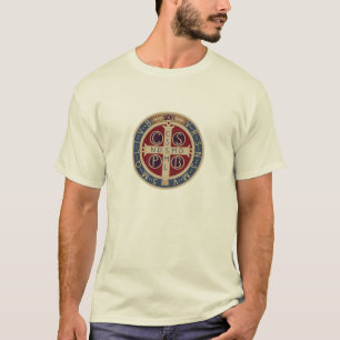 Light-Colored T-Shirt with the St. Benedict Medal