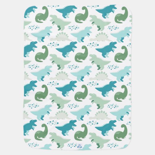 Light Colors Dinosaurs Pattern Baby Blanket