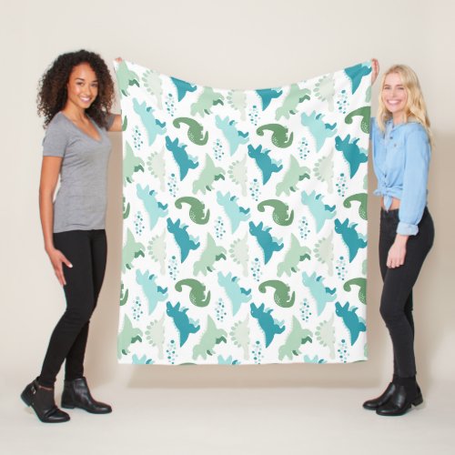 Light Colors Dinosaurs Pattern Fleece Blanket