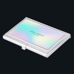 Light colors holographic background business card case<br><div class="desc">Image of pastel tones holographic background modern iridescent design.</div>