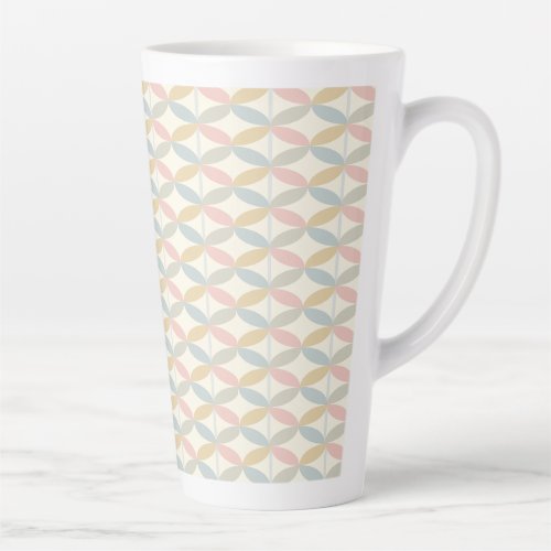 Light Coloured Petal Pattern Latte Mug 