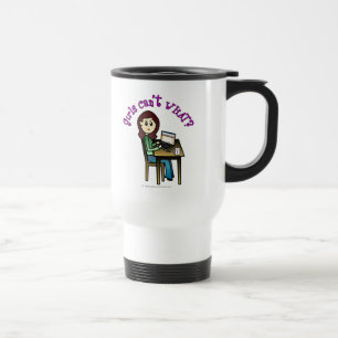 Light Computer Girl Travel Mug