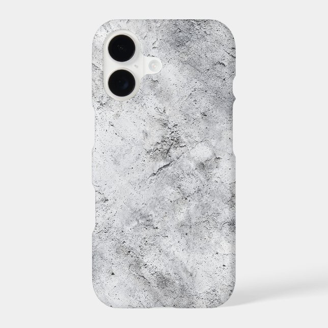 Light Concrete Plaster Texture with Distress iPhone Case (Back)