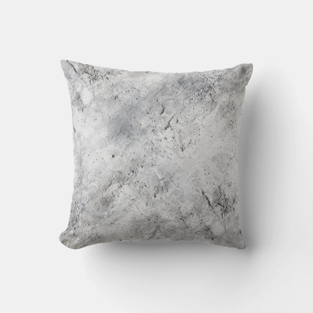 Light Concrete Plaster Texture with Distress Throw Pillow (Front)