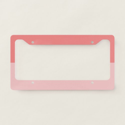 Light Coral and Baby Pink License Plate Frame