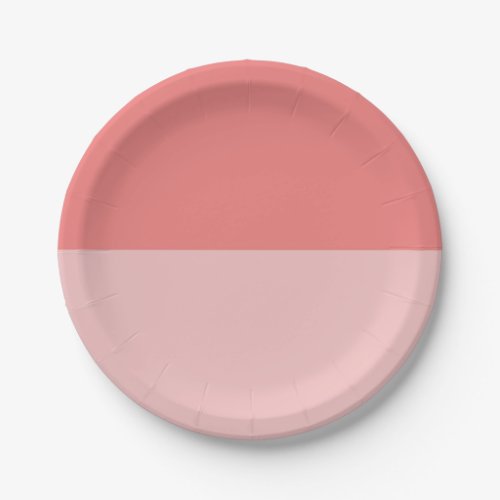 Light Coral and Baby Pink Paper Plates