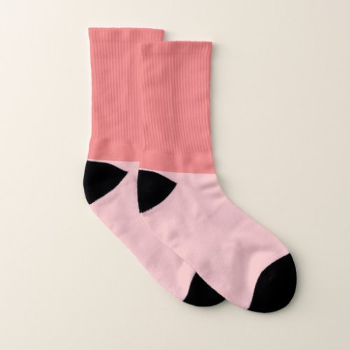 Light Coral and Baby Pink Socks