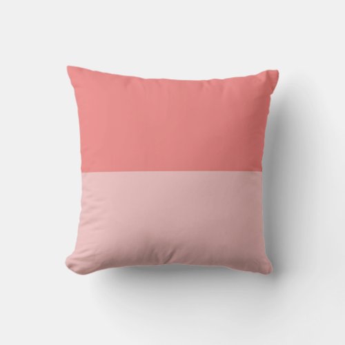Light Coral and Baby Pink Throw Pillow