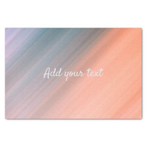 Light Coral and Gray Blue Personalizable Tissue Paper