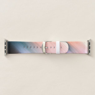 Light Coral and Gray Blue Stripes Apple Watch Band