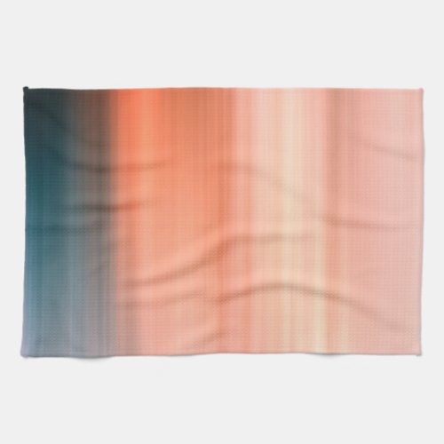 Light Coral and Gray Blue Stripes  Kitchen Towel