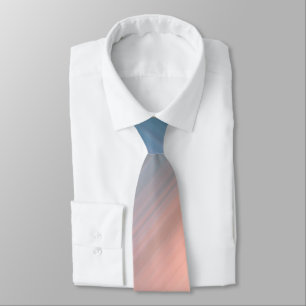 Light Coral and Gray Blue Stripes Neck Tie