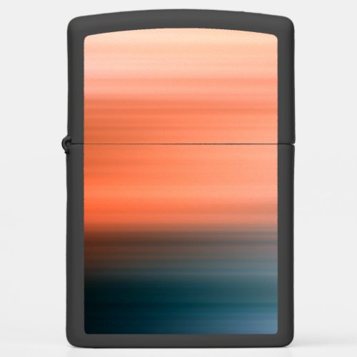 Light Coral and Gray Blue _ Sunset Zippo Lighter