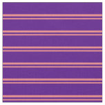 Light Coral and Indigo Stripes/Lines Pattern Fabric