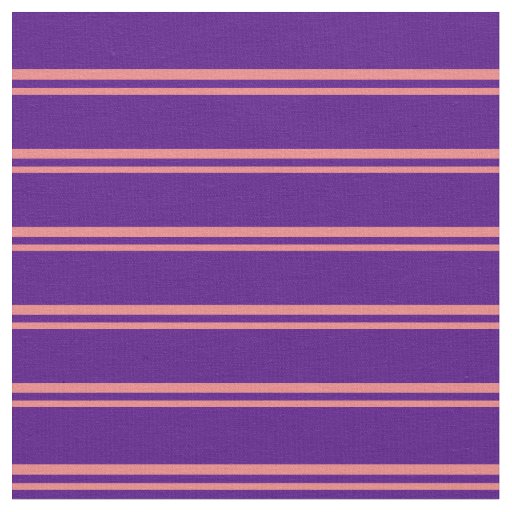 Light Coral and Indigo Stripes/Lines Pattern Fabric