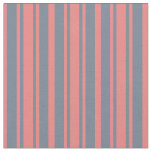 [ Thumbnail: Light Coral and Slate Gray Colored Lines Fabric ]
