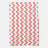 Light Coral Chevron Stripes Towel (Vertical)