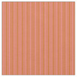 [ Thumbnail: Light Coral & Chocolate Colored Lines Pattern Fabric ]