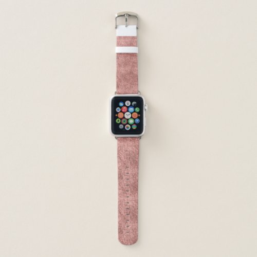 Light Coral Denim Pattern Apple Watch Band