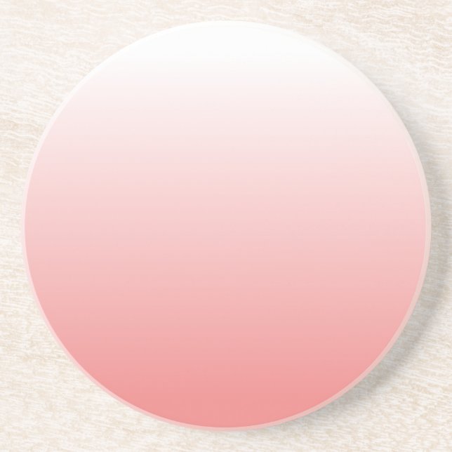 Light Coral Gradient Sandstone Coaster (Front)