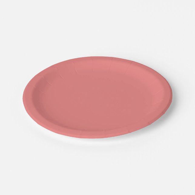 Light Coral  hex code F08080 Party Plate (Angled)