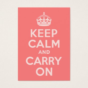 Light Coral Keep Calm And Carry On by pinkgifts4you at Zazzle