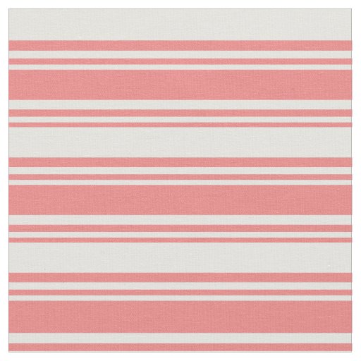 Light Coral & Light Cyan Striped Pattern Fabric