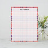 Light Coral, Navy Blue, White Preppy Madras Plaid (Standing Front)