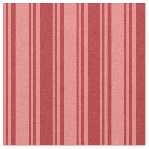 Light Coral & Red Lines Pattern Fabric