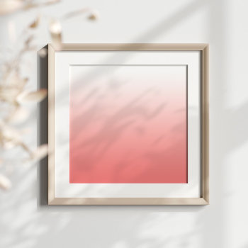 Light Coral To White Gradient Poster by pinkgifts4you at Zazzle