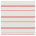 [ Thumbnail: Light Coral & White Pattern of Stripes Fabric ]
