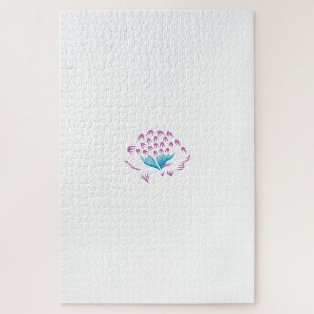 Light Cornflower Blue, Sky Megenta, Girly Jigsaw Puzzle (Vertical)
